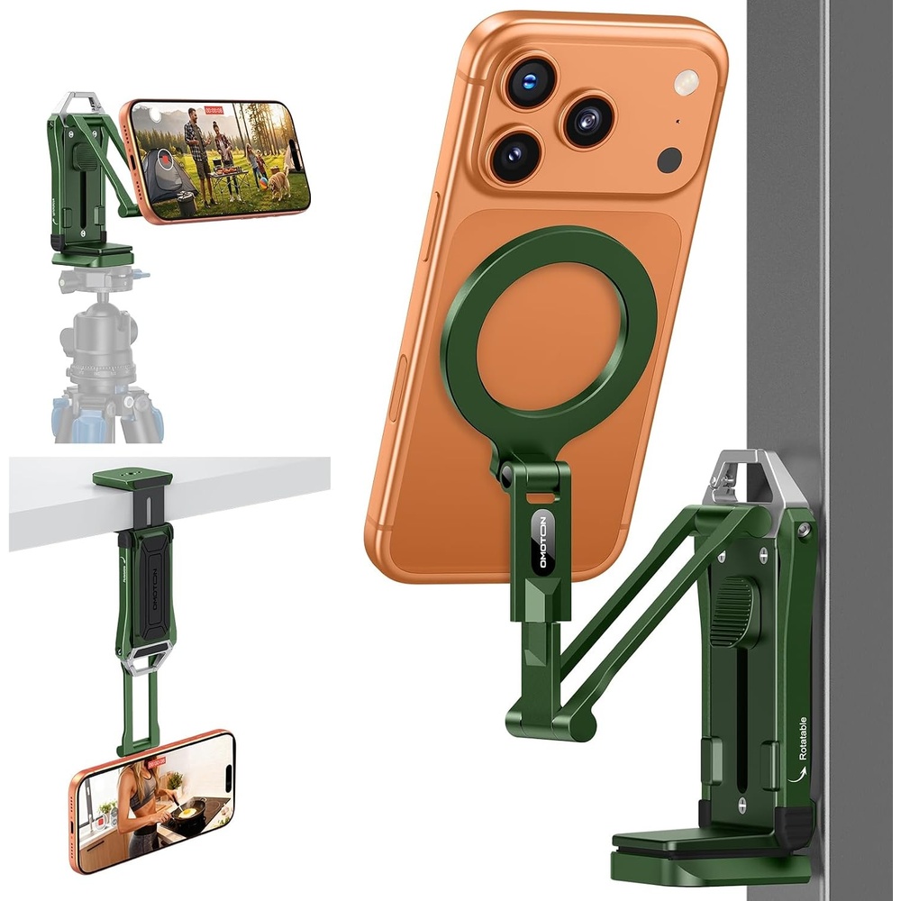 image:imageOMOTON TP02ProCK Magnetic Phone Holder Kit with Fill Light amp 2 Remotes5Green