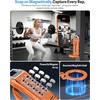 OMOTON TP02-Pro-CK Magnetic Phone Holder Kit with Fill Light & 2 Remotes(2-Orange)