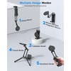 OMOTON TP02-Pro-CK Magnetic Phone Holder Kit with Fill Light & 2 Remotes(9-Black Ultra)