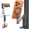 OMOTON TP02-Pro-CK Magnetic Phone Holder Kit with Fill Light & 2 Remotes(3-Grey)