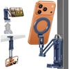 OMOTON TP02-Pro-CK Magnetic Phone Holder Kit with Fill Light & 2 Remotes(4-Blue)