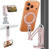 OMOTON TP02-Pro-CK Magnetic Phone Holder Kit with Fill Light & 2 Remotes(7-Pink)