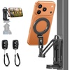 OMOTON TP02-Pro-CK Magnetic Phone Holder Kit with Fill Light & 2 Remotes(8-Black BK)