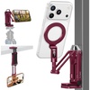 OMOTON TP02-Pro-CK Magnetic Phone Holder Kit with Fill Light & 2 Remotes(Red)