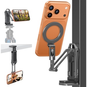 OMOTON TP02-Pro-CK Magnetic Phone Holder Kit with Fill Light & 2 Remotes(3-Grey)