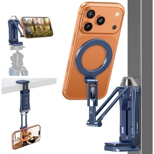 OMOTON TP02-Pro-CK Magnetic Phone Holder Kit with Fill Light & 2 Remotes(4-Blue)