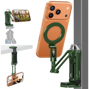 OMOTON TP02-Pro-CK Magnetic Phone Holder Kit with Fill Light & 2 Remotes(5-Green)