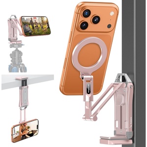 OMOTON TP02-Pro-CK Magnetic Phone Holder Kit with Fill Light & 2 Remotes(7-Pink)