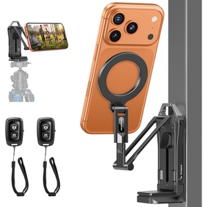 OMOTON TP02-Pro-CK Magnetic Phone Holder Kit with Fill Light & 2 Remotes(8-Black BK)
