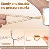 saxsion Beaded Phone Charm, Fixed Beads Pearl Wrist Strap for Women, Anti Theft Phone Chain, with Tether Tab(Pearl White)