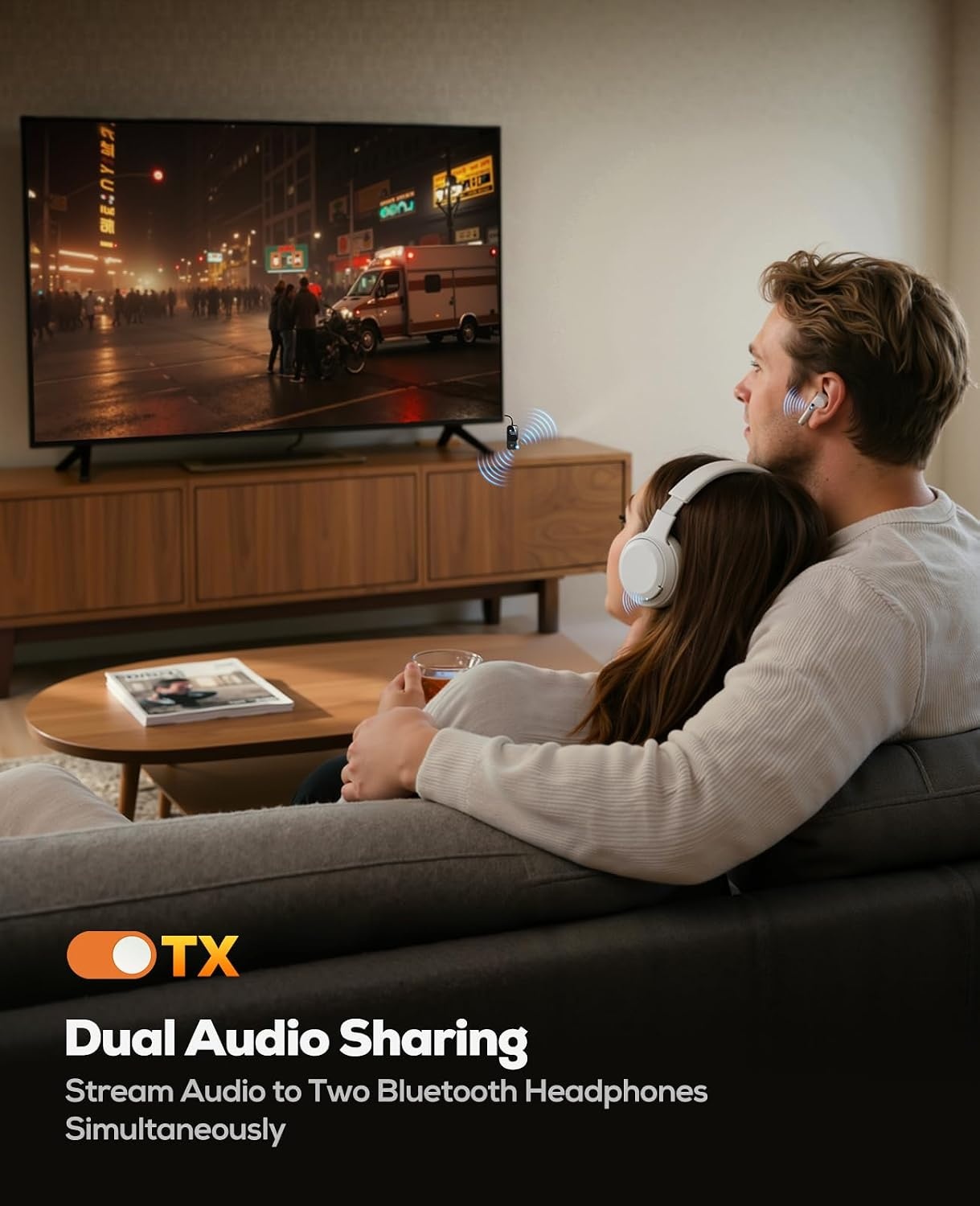 image:imageNulaxy Airplane Bluetooth Adapter 2in1 Transmitter Receiver with ScreenBGlossy Black