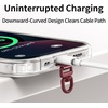 saxsion Phone Tether Tab & Lanyard Tab, 360° Swivel Clip – Ultra Thin Stainless Steel Universal Patch for All Phone Cases(Burgundy*2)