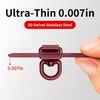 saxsion Phone Tether Tab & Lanyard Tab, 360° Swivel Clip – Ultra Thin Stainless Steel Universal Patch for All Phone Cases(Burgundy*2)
